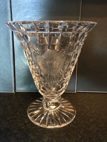 Large vintage crystal vase - vintage,