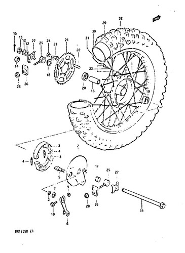 Suzuki genuine washer dr125 - washer,