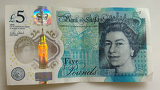 £5 Note AA 44 596638 Serial