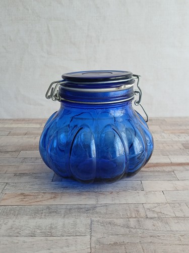 Vintage blue glass clip - vintage,