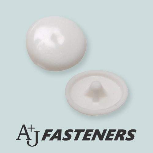 White pozi plastic screw - white,