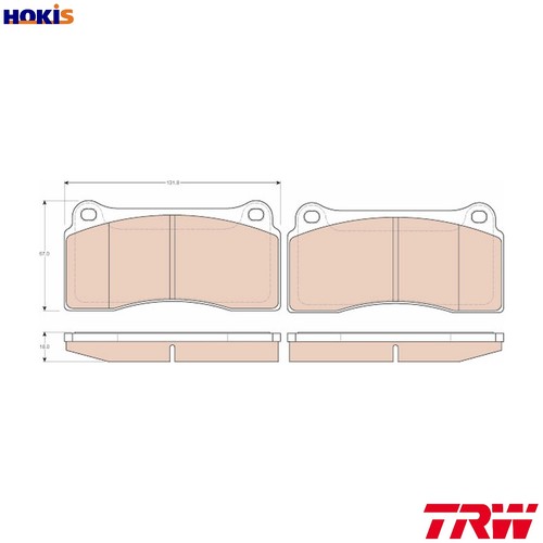 Brake pad set disc - set,