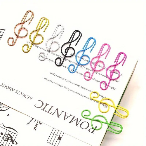 Music note paper clips - music,