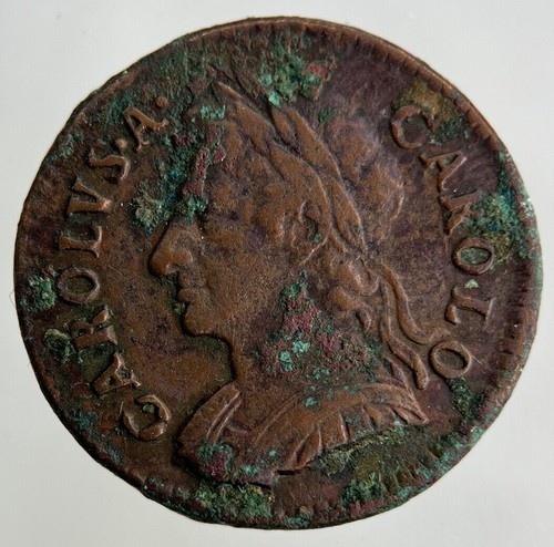 1674 charles 2nd farthing - ii,