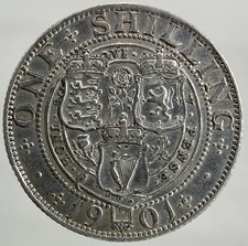 1901 Victoria Shilling Silver