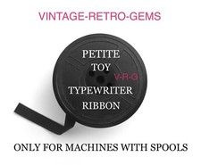 ‘PETITE’ BLACK TYPEWRITER RIBBON FOR MACHINES WITH ORIGINAL SPOOLS (SEE PHOTOS)