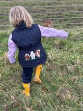 child's embroidered  navy