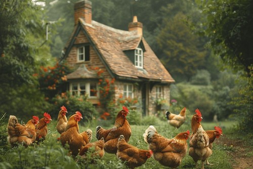 Chickens canvas picture - canvas,