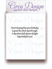 Clear Unmounted Birthday Verse