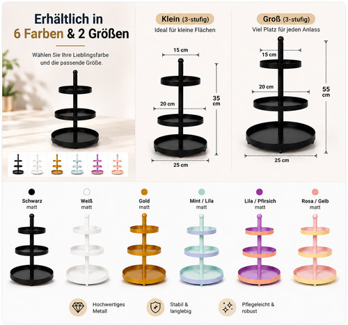 Tier metal etagere - 3,