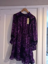 Purple And Black Love And Roses Dress Size 12 Petite