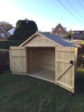 Wooden Bike Shed 7x3 Tanalised