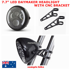 7" Gloss Black LED headlight