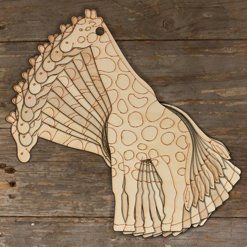 10x wooden comic giraffe - wooden,