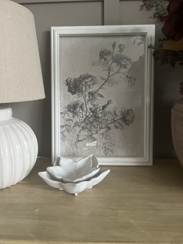 Neutral toile floral - toile, vintage