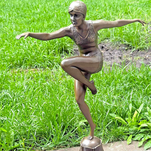 Woman bronze dancer - bronze,