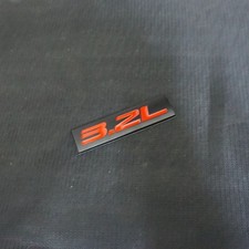 1x Red 3.2L Black Metal Sticker Badge Decal Emblem Engine Auto 3D Sport v6 Coupe