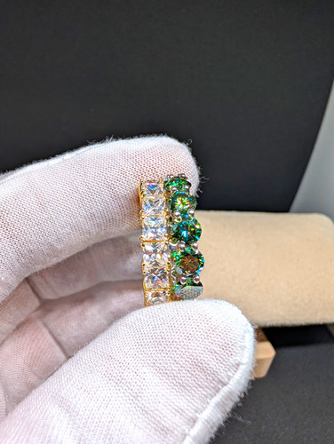925 multi tone gold eternity - gold,