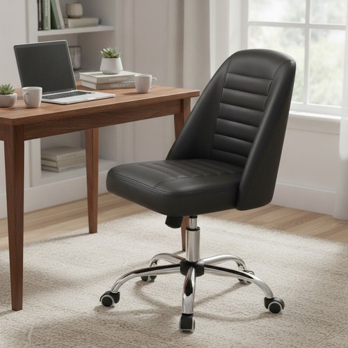 Mid back faux leather - faux,