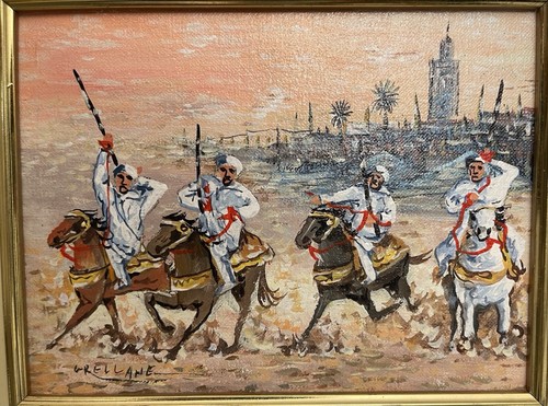 Oil painting moroccan arab - oil,