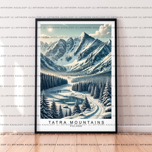 Tatra mountain trail art print - mountain,