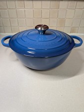 Le Creuset Blue Signature Soup Pot 26cm 4.1L (Unused W/Minor Cosmetic Marks)