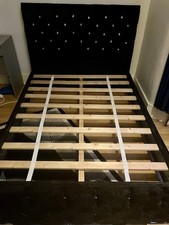 Double Bed Frame Crushed Black