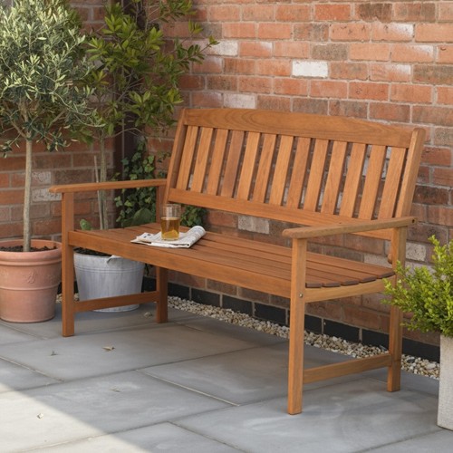 Wooden garden bench seater - wooden,