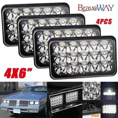 4pcs 4x6 led headlights lo - 4pcs,