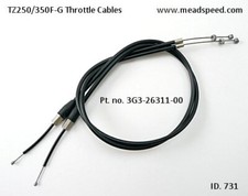 3G3-26311-00, Yamaha TZ250 Throttle Cables, TZ350 Throttle Cables, TZ250, TZ350G