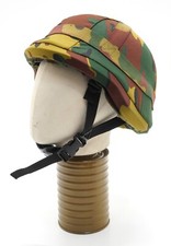 Belgian Army Combat Helmet With Jigsaw Camo Cover Protective Ballistic