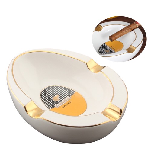 Portable ceramic cigar ashtray - ceramic,