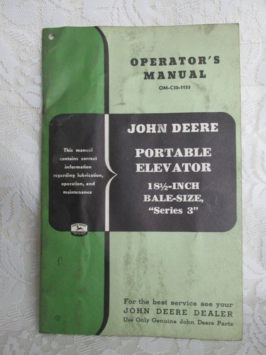 John deere operator - operator's, manual