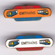 EMT EMR High Speed on the Midland Main Line HST 125 Meridian Railway Pin Badge