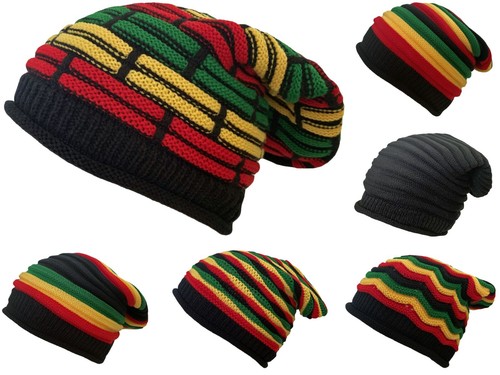 Oversized rasta slouch beanie - oversized,