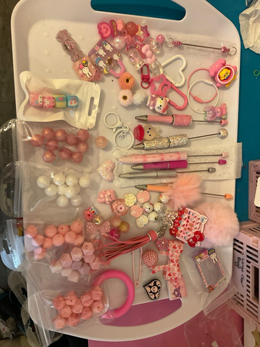 Beginners bead kit pinks - beginners,