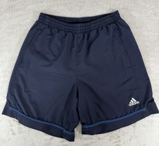 Y2k/90s Vintage Retro Adidas Shorts Size Small UK Navy Men’s Lined Drawstring