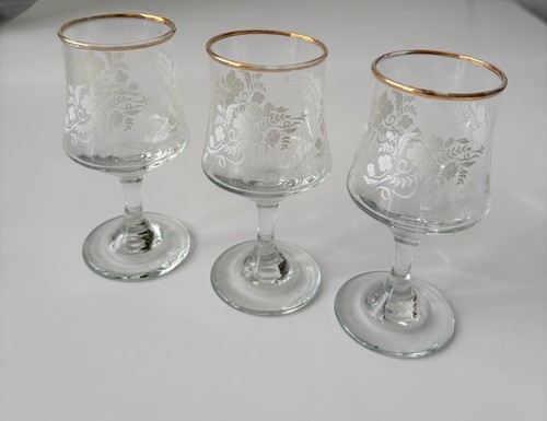 Sherry glasses gold - , rim