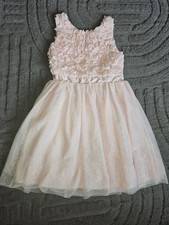 9-10 Years Light Pink Flower Occasion Dress