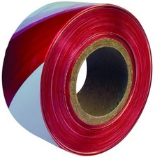 Barrier Hazard Warning Tape Non Adhesive Red & White 500m Rolls Danger