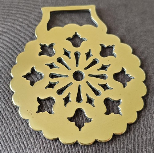 Antique stamped horse brass - antique,