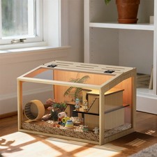 Large wooden hamster cage - wooden,