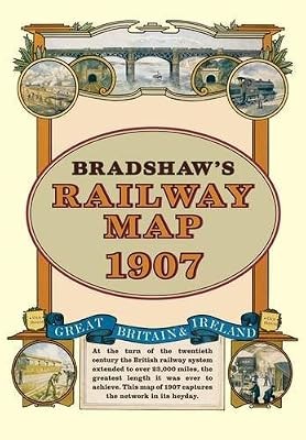 Bradshaws railway folded map - railway,