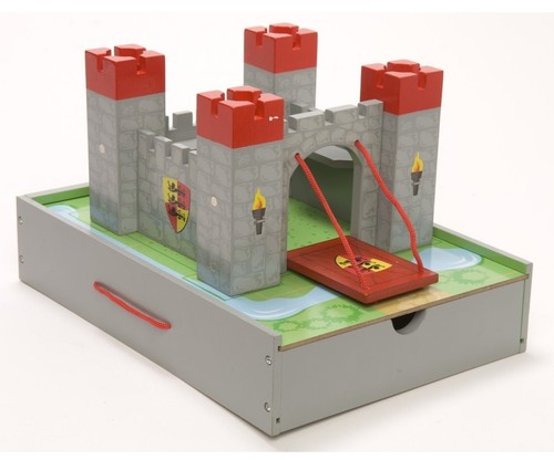 Wooden castle drawbridge - castle,