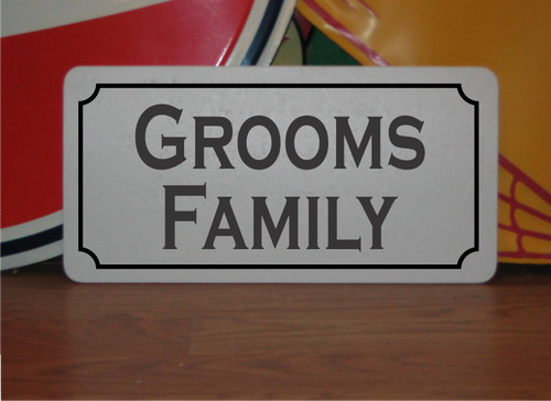 Grooms family metal sign - grooms,