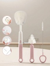 6-in-1 Silicone Baby Bottle Brush Set Cleaner w/ Straw & Pacifier Tools UK