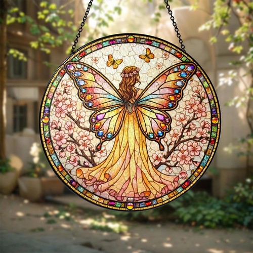 Fairy stained glass - fairy,