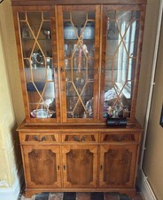 Wonderful 1950s Lockable Wooden Display Cabinet. Great Condition.