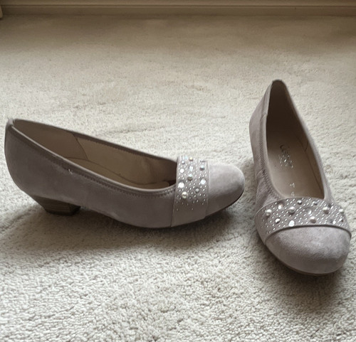 Gabor comfort grey suede court - gabor,