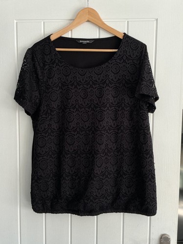 Black floral lace detail - lace,